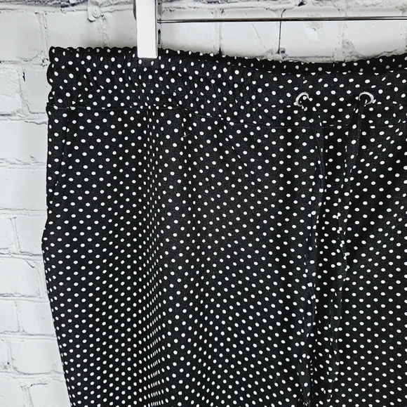 MEG & MARGOT | polkadot stretch flowy drawstring jogger pants - Picture 2 of 9